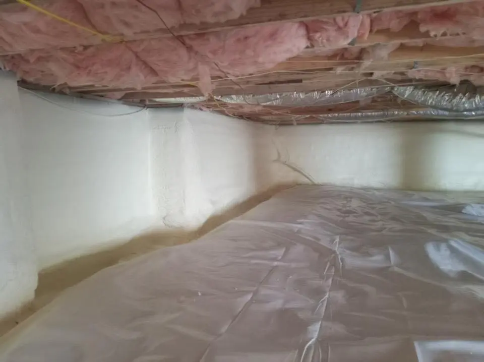 Crawl space encapsulation with closed-cell spray foam for Metal Roof Coating in Gladewater